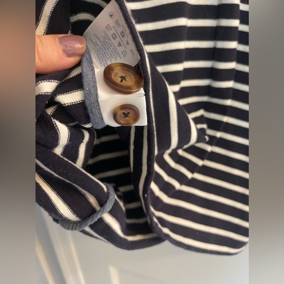 Lands End Navy Striped Blazer Size 1X - Picture 6 of 7
